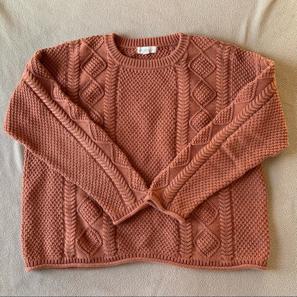 RESERVED FOR SARA G - Tradlands W Modern Fisher Sweater in Sienna size S